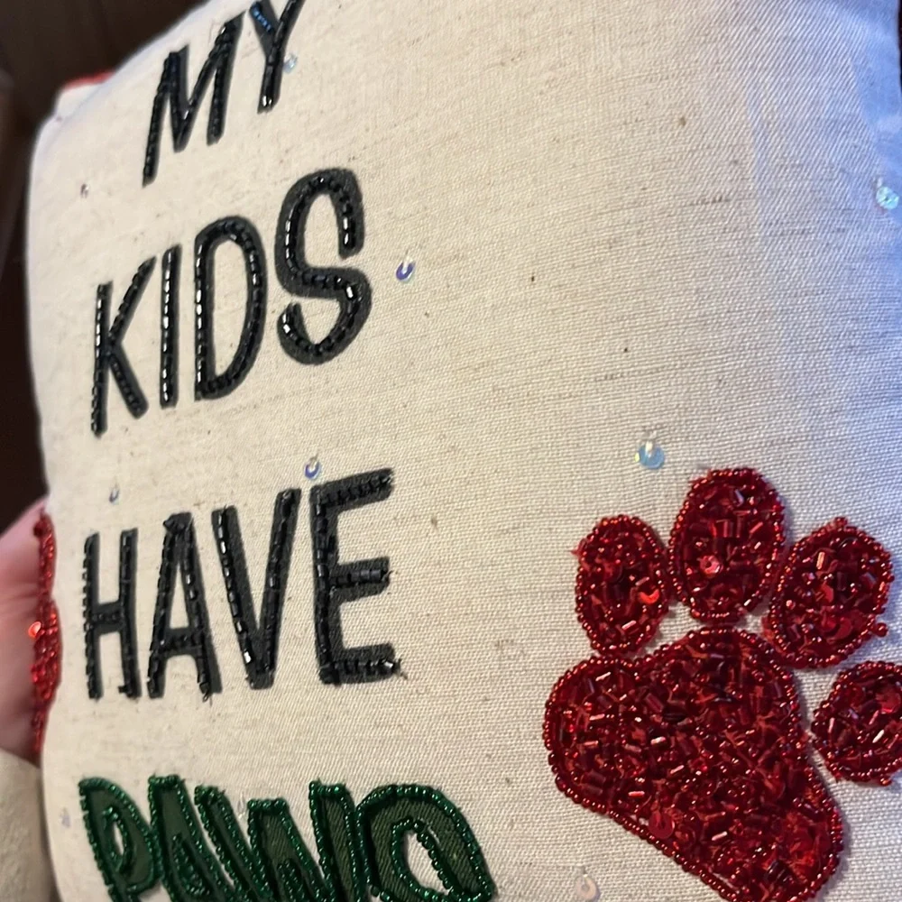 NWT My Kids Have Paws 12”x12”